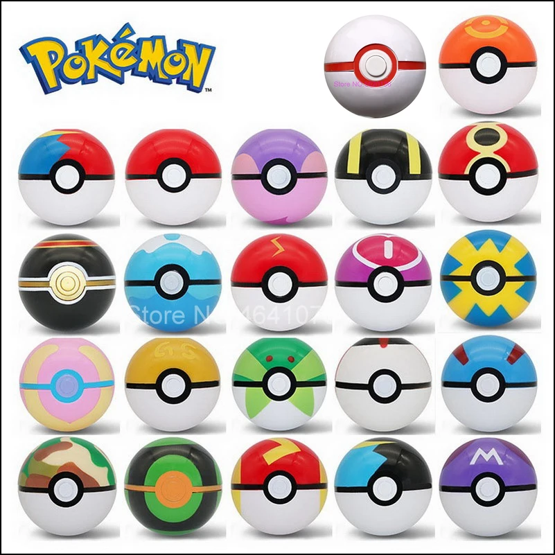 Pokemon Pikachu Pet Elf Pokeball 7 cm Pop - up Poke Balls Kids Toy Hot Home Decoration Gift