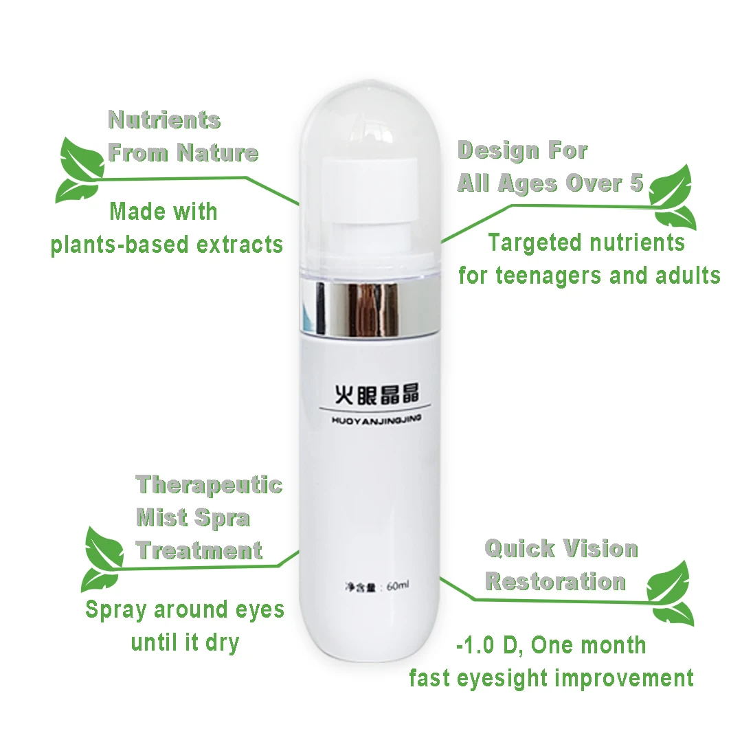 FFITONG Myopia Eye Mist Spray Good Vision Improve wipe-free Relief Eye Fatigue Maintain Eye Health for Adult Children