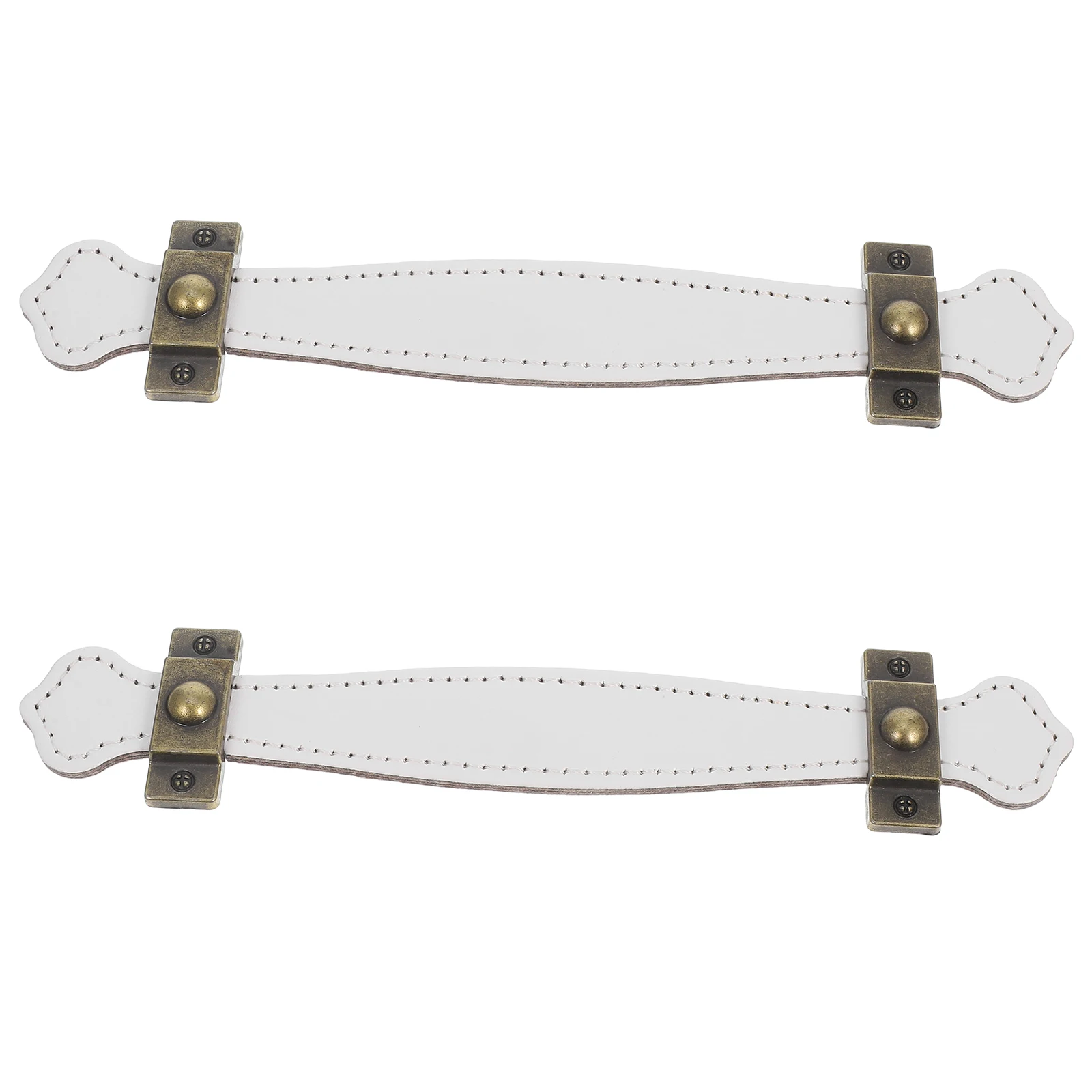 

2Pcs Classic Aesthetic Fake Leather Handle Cabinet Door Pulls Dresser Hardware Luggage Accessories Furniture Replacement