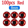 100pcs Red 8mm