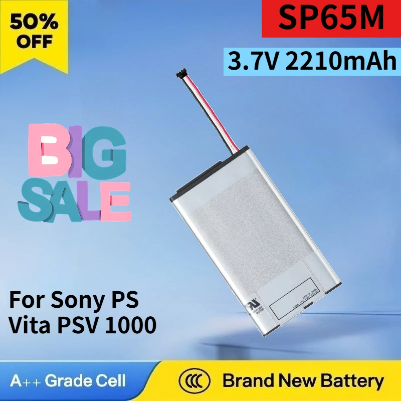Newest SP65M 3.7V 2210mAh Li-ion Rechargeable Battery for Sony PS Vita PSV 1000 Console High Quality Host Replacement Battery