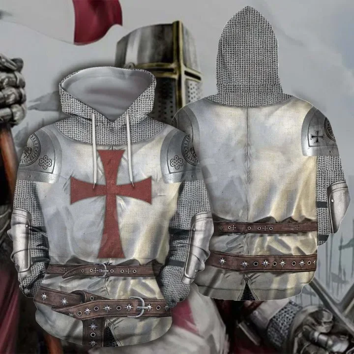 

Модный пуловер с 3D-принтом Templar Armor, модная спортивная одежда в стиле Харадзюку, Повседневная Толстовка большого размера