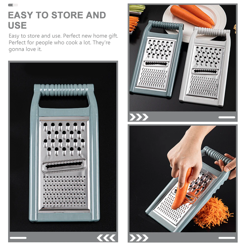 

Multifunctional Grater Shredder Kitchen Tool Vegetable Cheese Potato Slicer Stainless Steel Safe Design Easy Storage