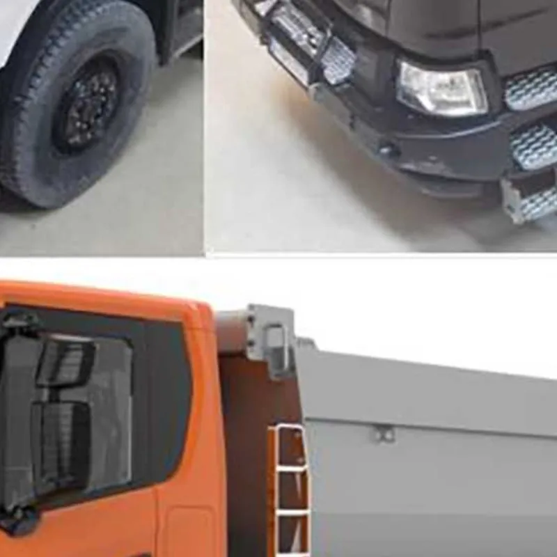 

8x8 1/14 RC Гидравлический самосвал с дистанционным управлением Самосвал Автомобиль Металлическая коробка передач Шасси Модель автомобиля Открывающиеся дверные огни Звуки Система