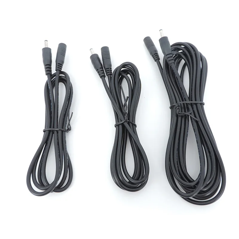 1/1.5/3/5M Male Female DC 5-24V Power Cable Extension Power Cord Adapter 3.5mmx1.35mm Connector for CCTV Cable Security Camera