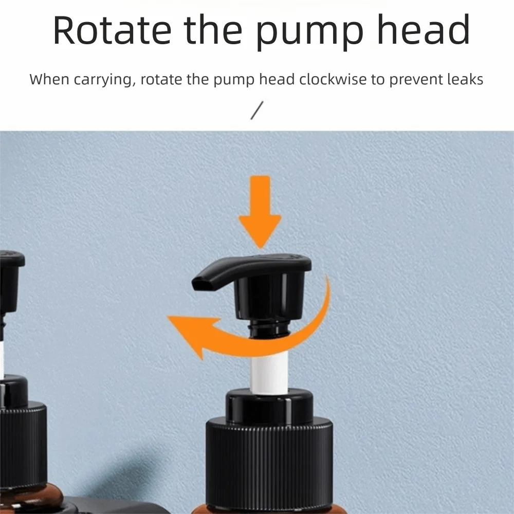 

Настенный дозатор мыла для ручного пресса, прозрачный/коричневый замок, пустая бутылка с насосом, герметичная с этикетками, многоразовый держатель для бутылок для отеля