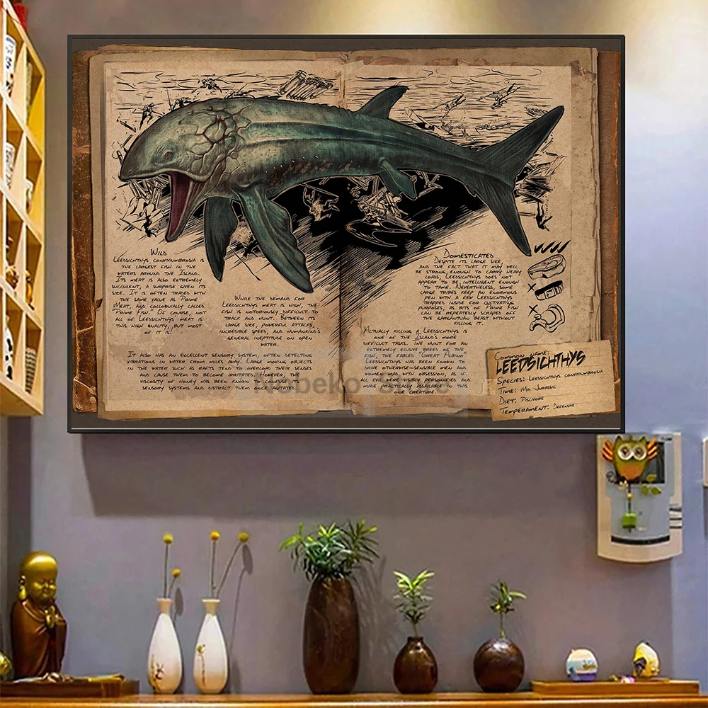 لعبة تابوت البقاء على قيد الحياة مخلوقات متطورة المشارك الكائنات البدائية الرجعية يطبع حائط لوح رسم الفن صور ديكور غرفة المنزل 3 #2