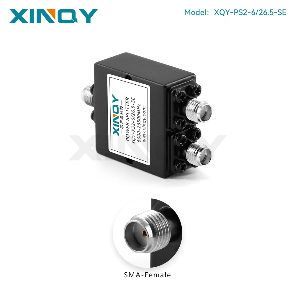 XINQY SMA-Female Microstrip Power Splitter, 6-26.5GHz 2-Way Power Divider, High Isolation, Test Grade