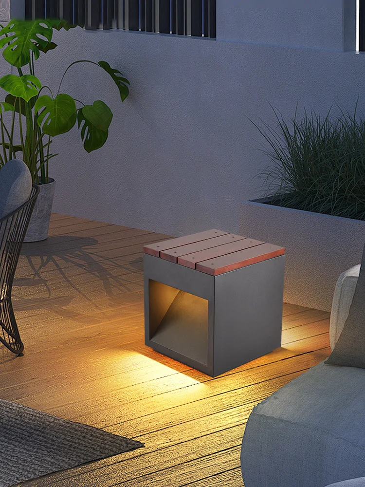 في الهواء الطلق مقاوم للماء الفولاذ المقاوم للصدأ أدى الفناء البراز ، الحديثة الحد الأدنى الفناء حديقة ضوء ، فيلا حديقة المناظر الطبيعية الخفيفة #2