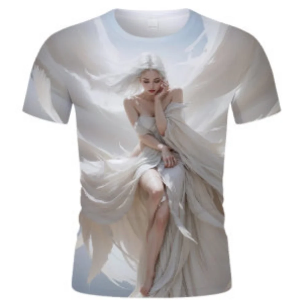 

Virgin Mary T Shirt Goddess of Mercy 3D Print T-Shirt Christian Blessed Jesus God Tee Shirts Womens Clothing Unisex Short Sleeve