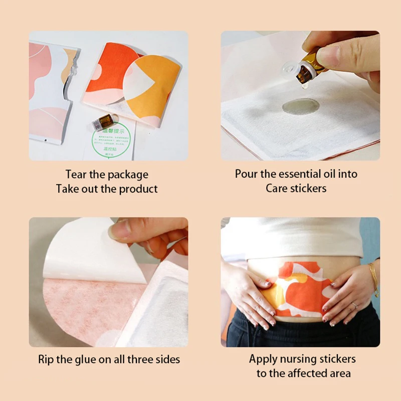 2/4 قطعة بقع الكتف والرقبة الكى الساخن ضغط مع رقعة الوخز بالإبر النفط ، رقعة الحرارة ، بقع الرقبة الدافئة طويلة الأمد #5