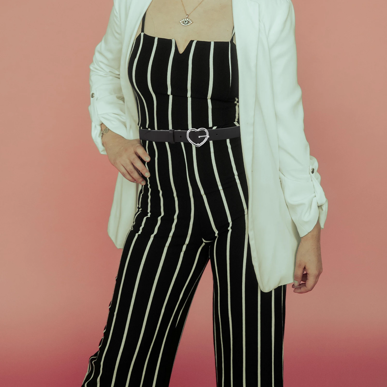 10 pçs em forma de coração fivela de cintura liga coração fivela de cinto único pino fivelas de cinto decorativo para uso formal casual