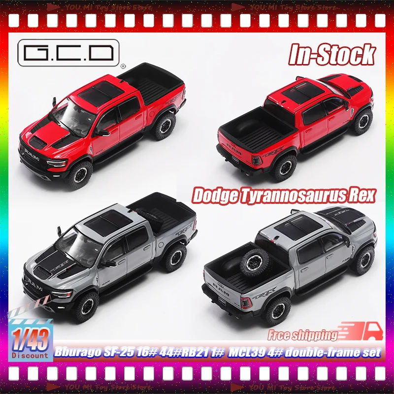 

1:64 Gcd New Shadow Pro Dodge Tyrannosaurus Rex Off-Road Pickup Simulation Alloy Miniature Die-Cast Car Model Custom Toys