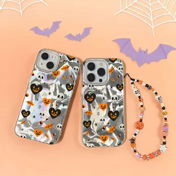 Pouzdro s motivem halloweenské dýně s duchem pro Samsung Galaxy A36 A06 A04 A53 A25 A14 A03 M14 A24 A32 A52 A52S A05 A05S A23 M23 M13 A51 10 nejlepší prodej případ M13 - №8