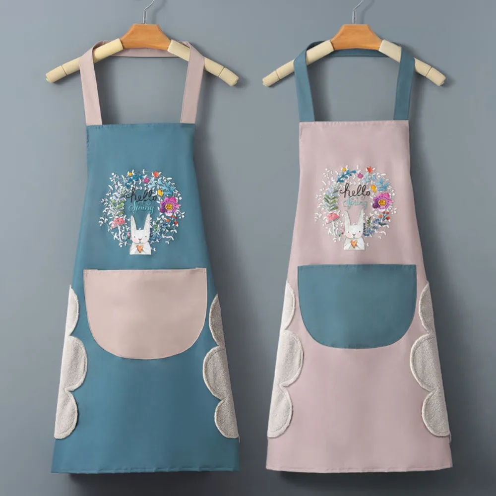 Hand-wiping Kitchen Household Cooking Apron Oil-proof Waterproof Men Women Adult Waist Fashion Coffee Overalls Wipe Hand Apron