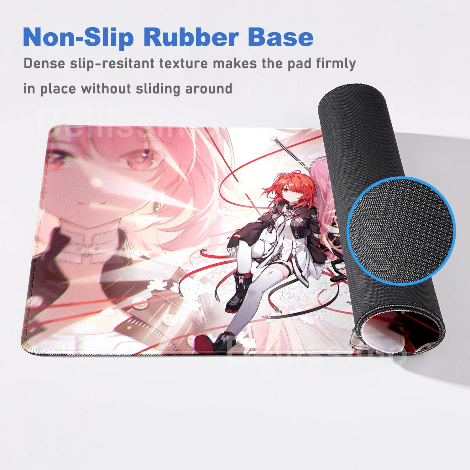 Arknights Lemuen Mouse Pad Gamer Large Keyboard Extended Mousepad Natural Rubber Desk Mat Soft PC Tablemat Desk Cabinet Carpet
