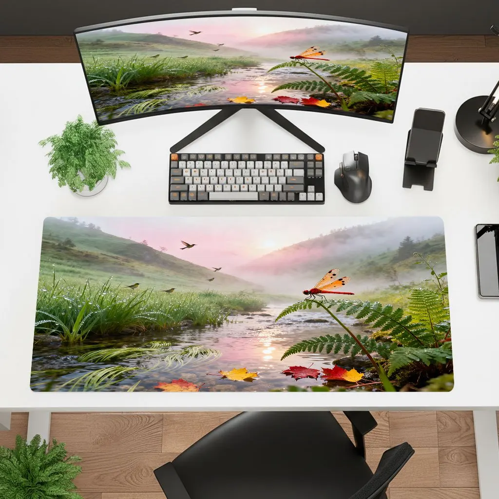 Dragonfly Designs Iron Decor Art Mouse Pad HD Print Non Slip Thick Multi Size Desk Mat for Gaming Office Laptop