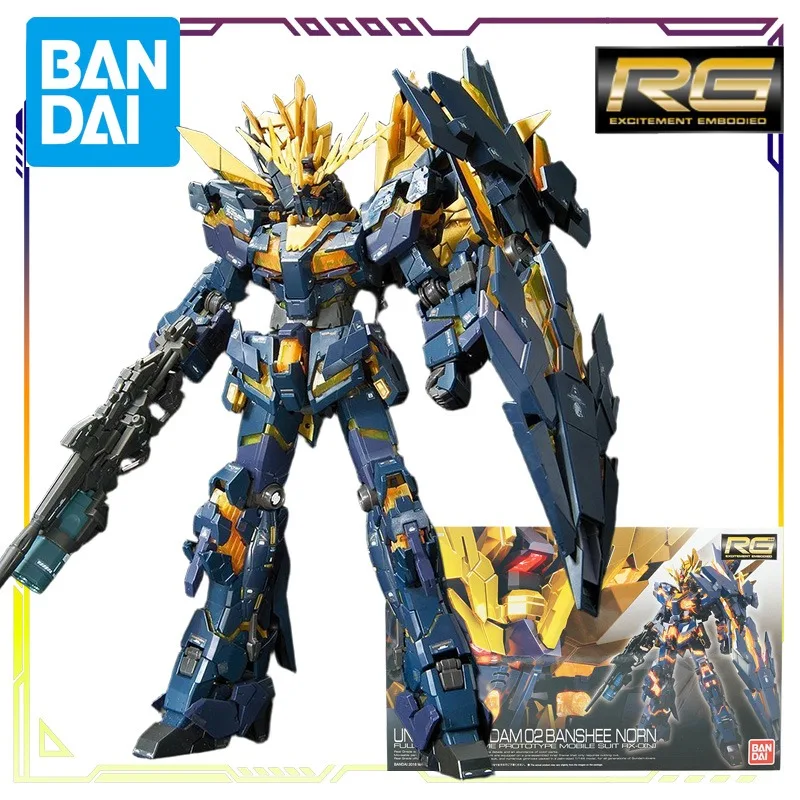 

BANDAI Original Real Grade 1\144 Series Unicorn GAODA Unit 2 Mourning Banshee Goddess of Fate Action Figure Assembly Model Toys