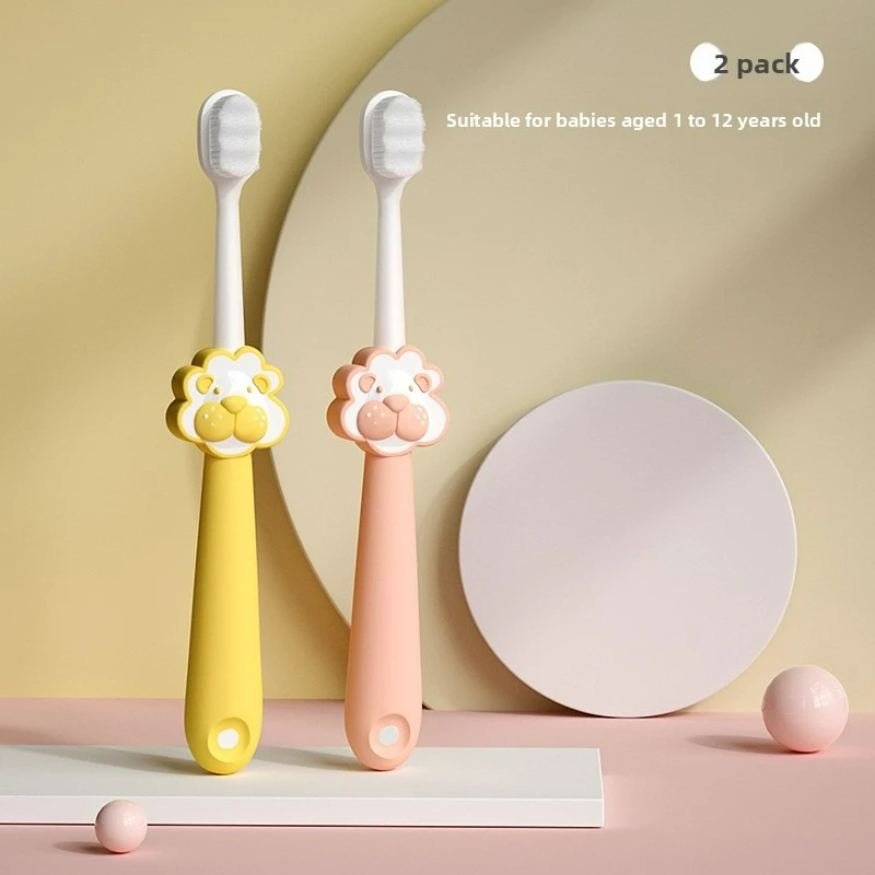 Cartoon-shaped Soft Dental Toothbrush with Gentle Protective Gums, Non-slip, Safe Material for Infants and Toddlers