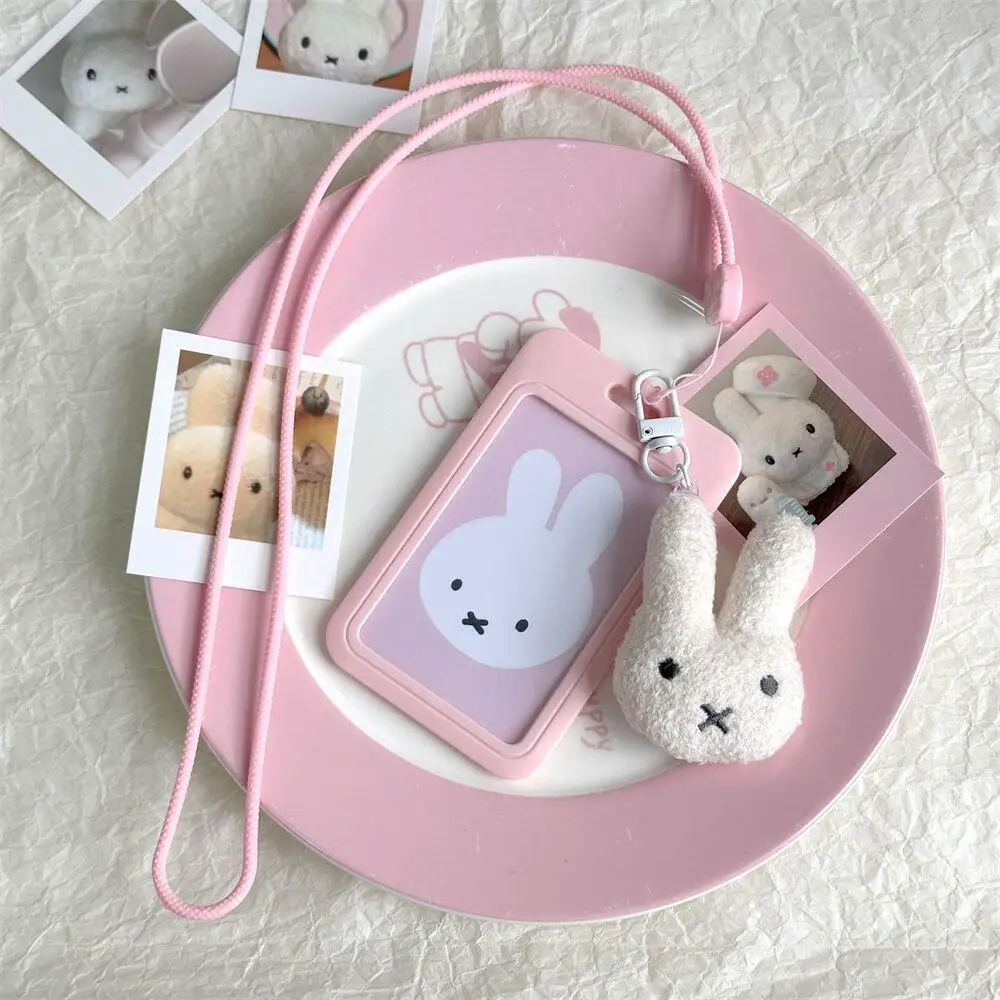 New Miffy Tag Kawaii Multi Style Korean Cartoon Girl Work Card Storage Student Meal Card Access Control Bus Card Certificate Set