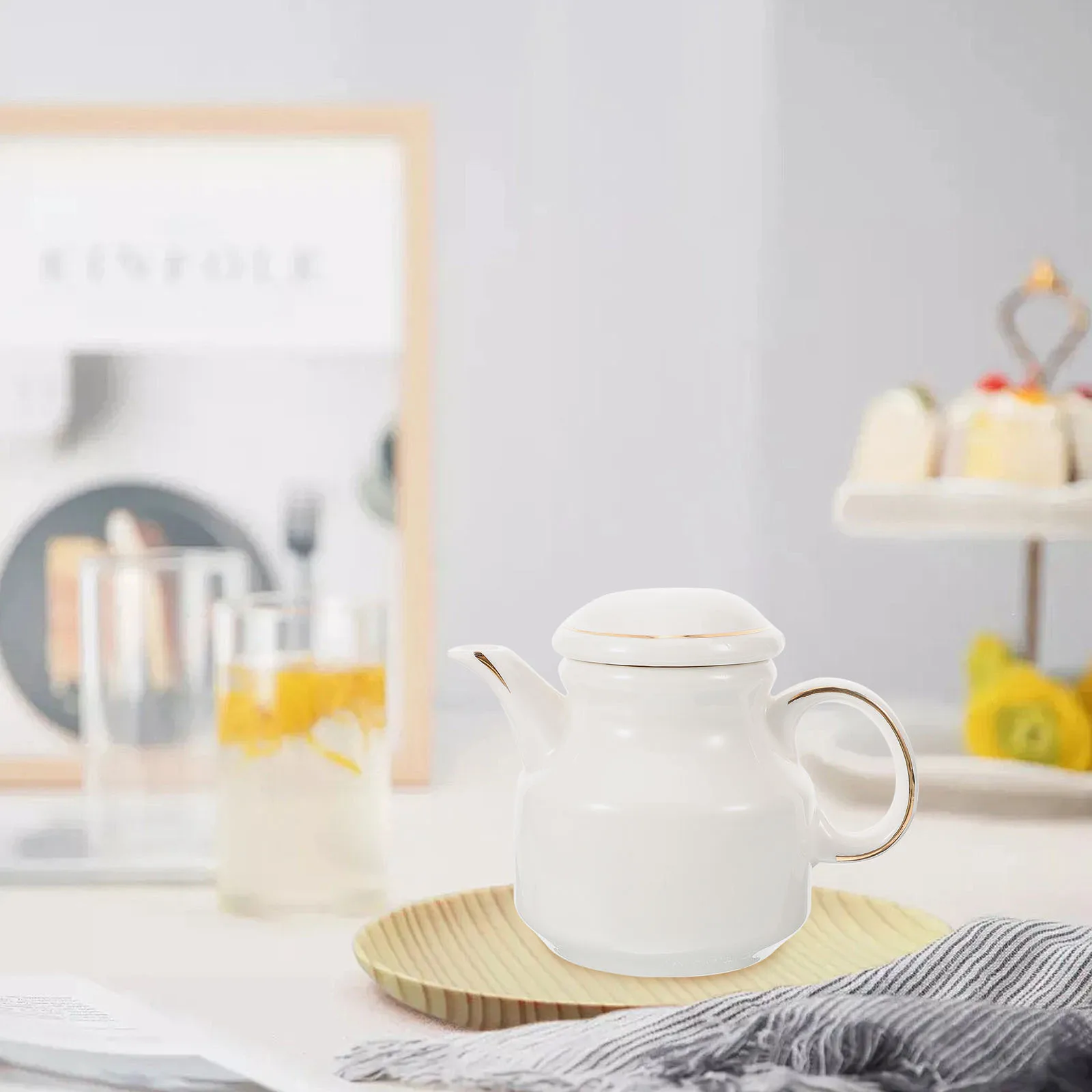 

Ceramic Condiment Pot Decorative Vinegar Container Oil Dispenser Elegant Kitchen Supply Multi-Function Seasoning Jar Simple