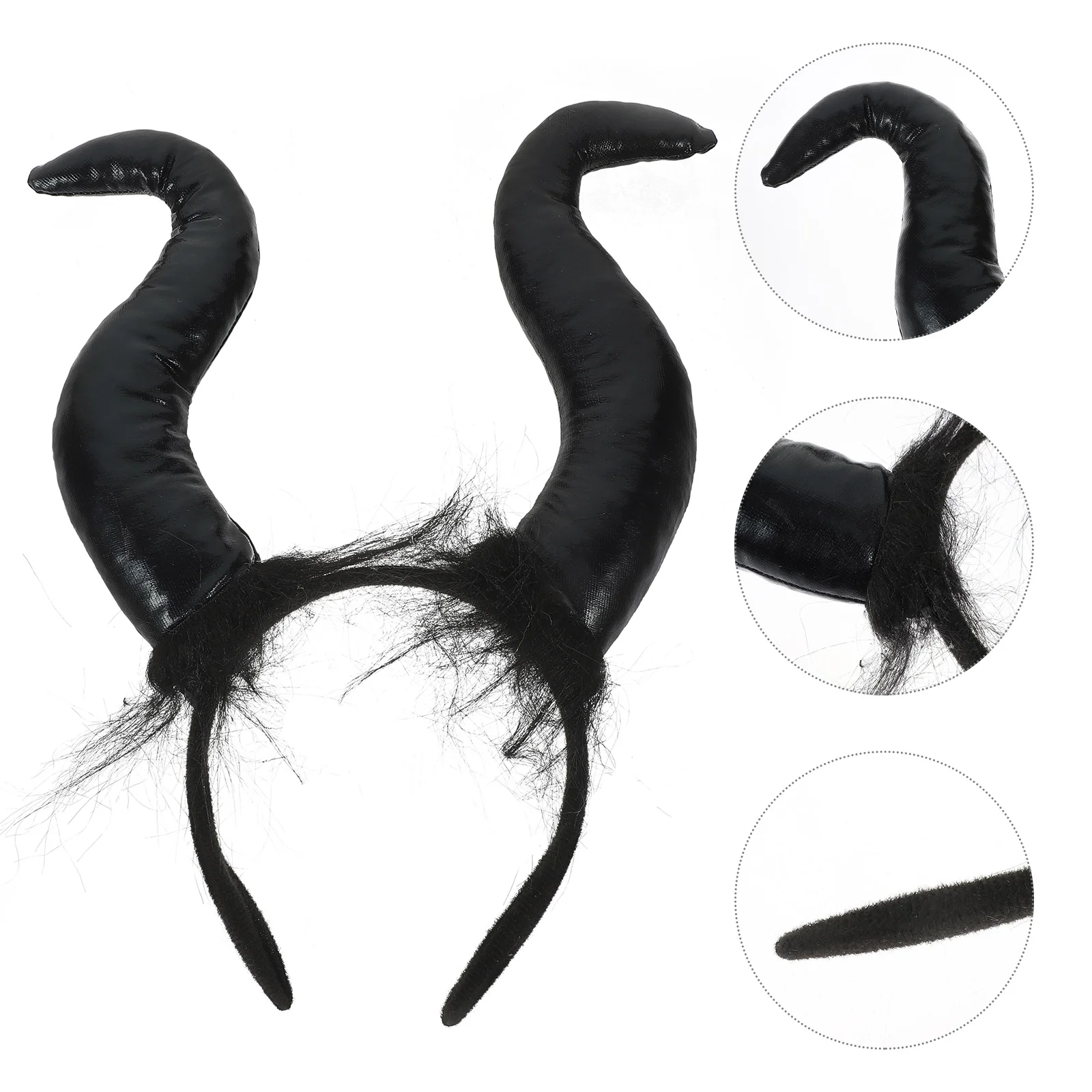 Devil's Horn Headband Halloween Cosplay Horns Hairbands Ox Prank Headdress Prop Decor