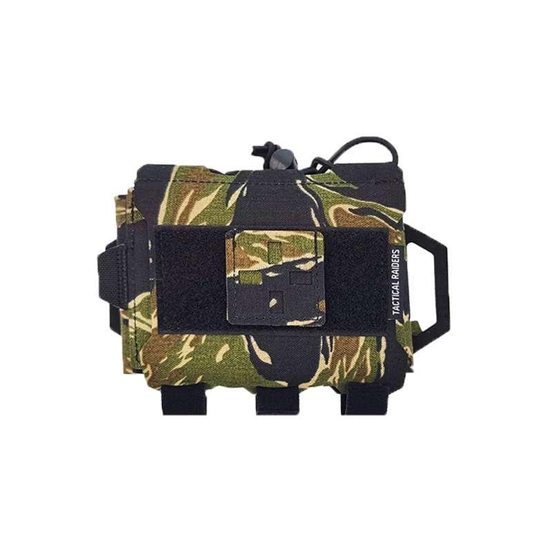 Tactical Raiders Practical Micro Medical Trauma Kit Pouch NIR Compliant Green Tiger Camo(051788)