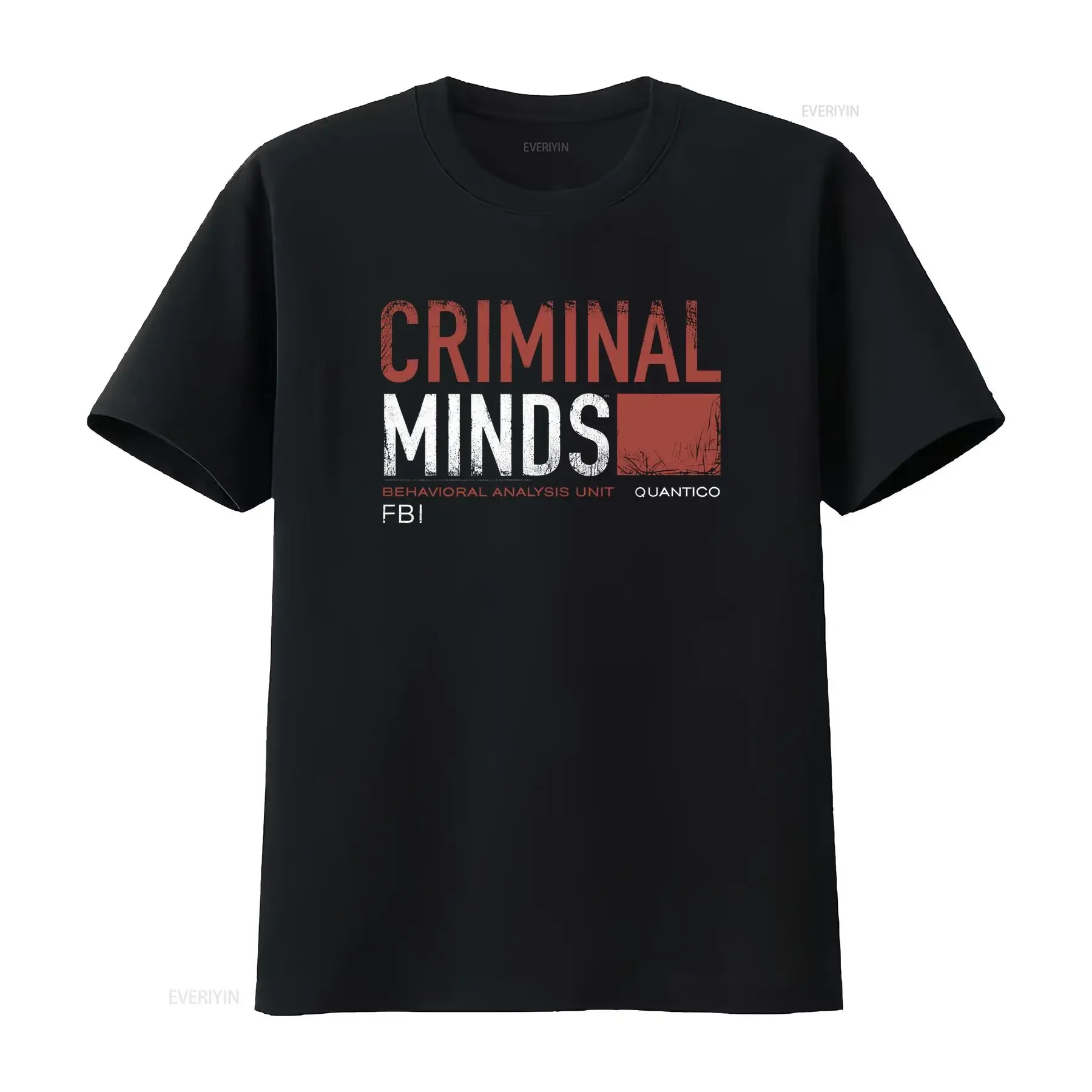 Criminal Minds Behavioral Analysis Unit Women's and Juniors Black T Shirt vintage Washed designer clothes Top For Everyday Wear