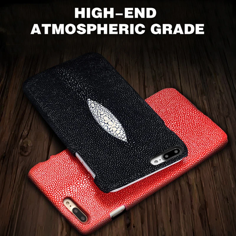 LANGSIDI Brand Stingray Genuine leather phone case for iPhone 11 12 13 pro max 6 6S 7P 8P XR Fashion phone cover For iphone 13