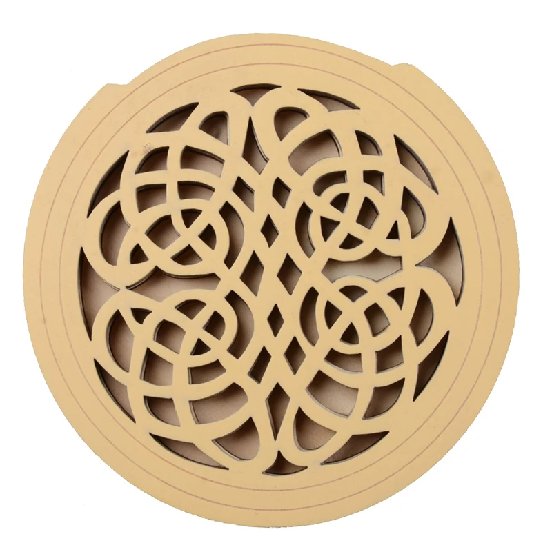 

Wooden Hole For Acoustic Guitars Anti Feedback Soundhole Durable Natural Wood Pattern Accessory Sound Hole Cover Guitar Feedback