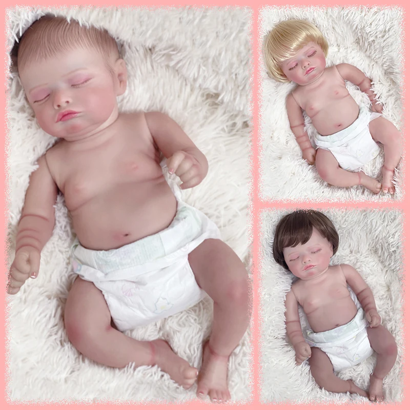 Rosalie Hand Paint Hair/Hand-Root Hair Full Vinyl Body Baby 18'' Multiple Layers Painting Lifelike Reborn Doll Visible Veins