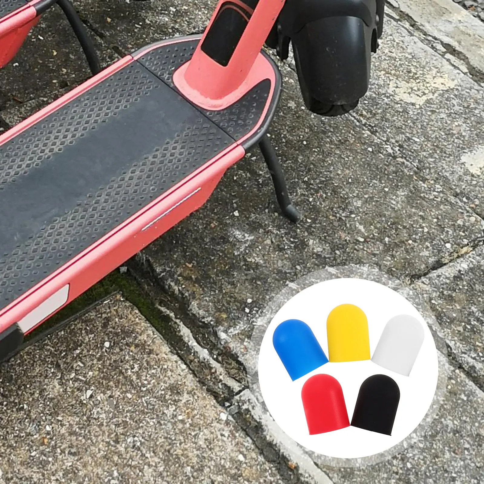 

5Pcs Silicone Scooter Stand Cover Sleeve Protector for Electric Scooters Kickstand Foot Support Shield Scratch Wear Resistant