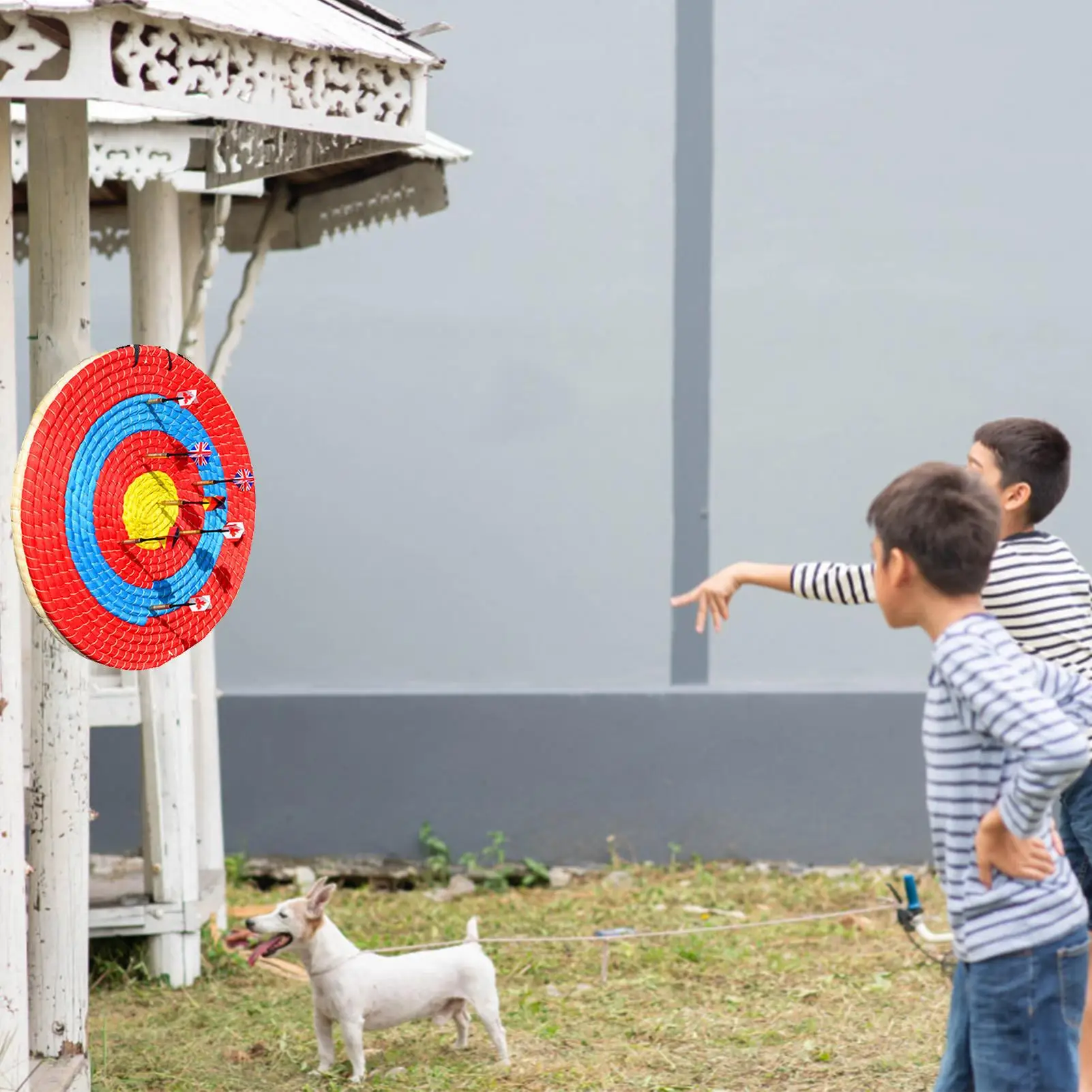 40cm 1/2 layer 4 Rings StrawArchery Target Handmade Bow Target Bow Arrow Target for Recurve Bow Longbow or Compound Bow
