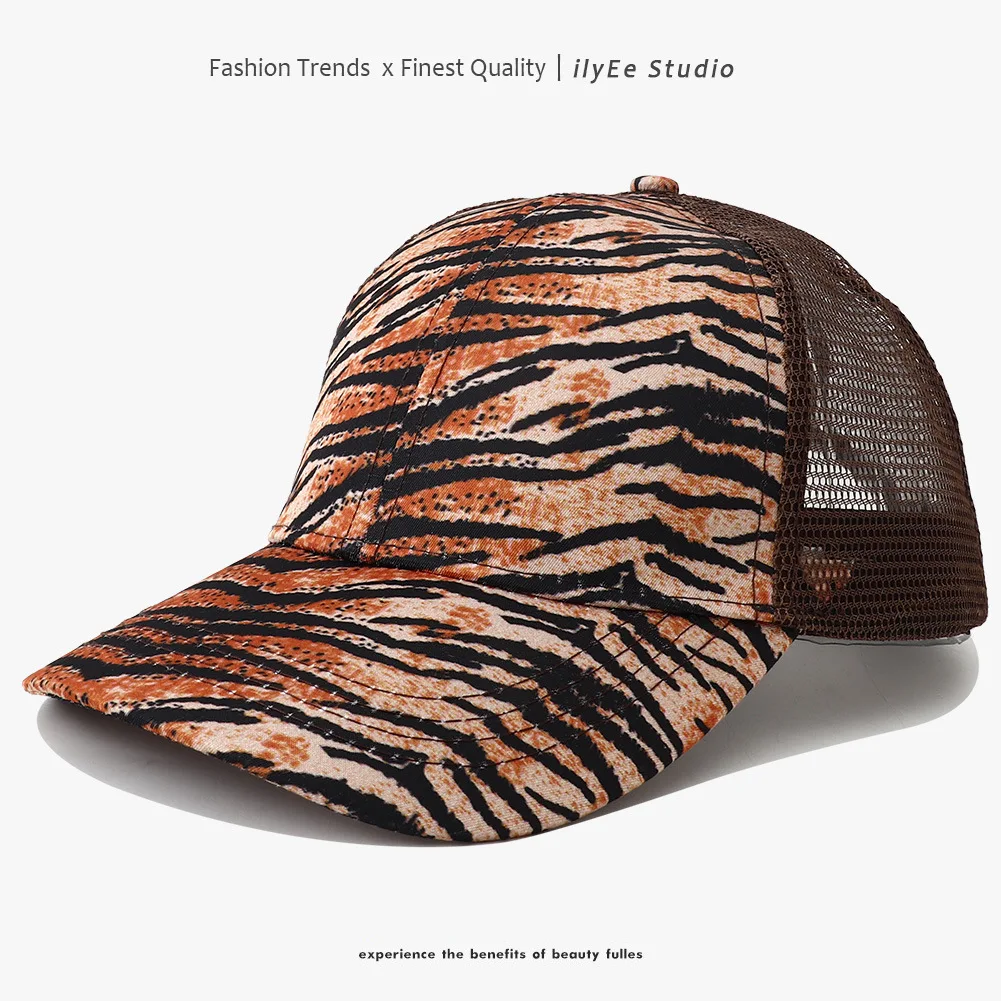 

Fashion Adults Ball Hat Snapback Trucker Sports Spring Summer Leopard Hardtop Baseball Cap Women Flowing Ponytail Outdoor 8M10
