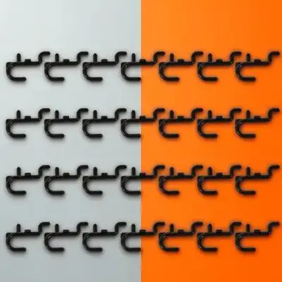 

40 Pcs Hooks Hole Plate Pegboard-hooks Heavy Duty Hangers Garage Bin Tool Holders Black for Hanging