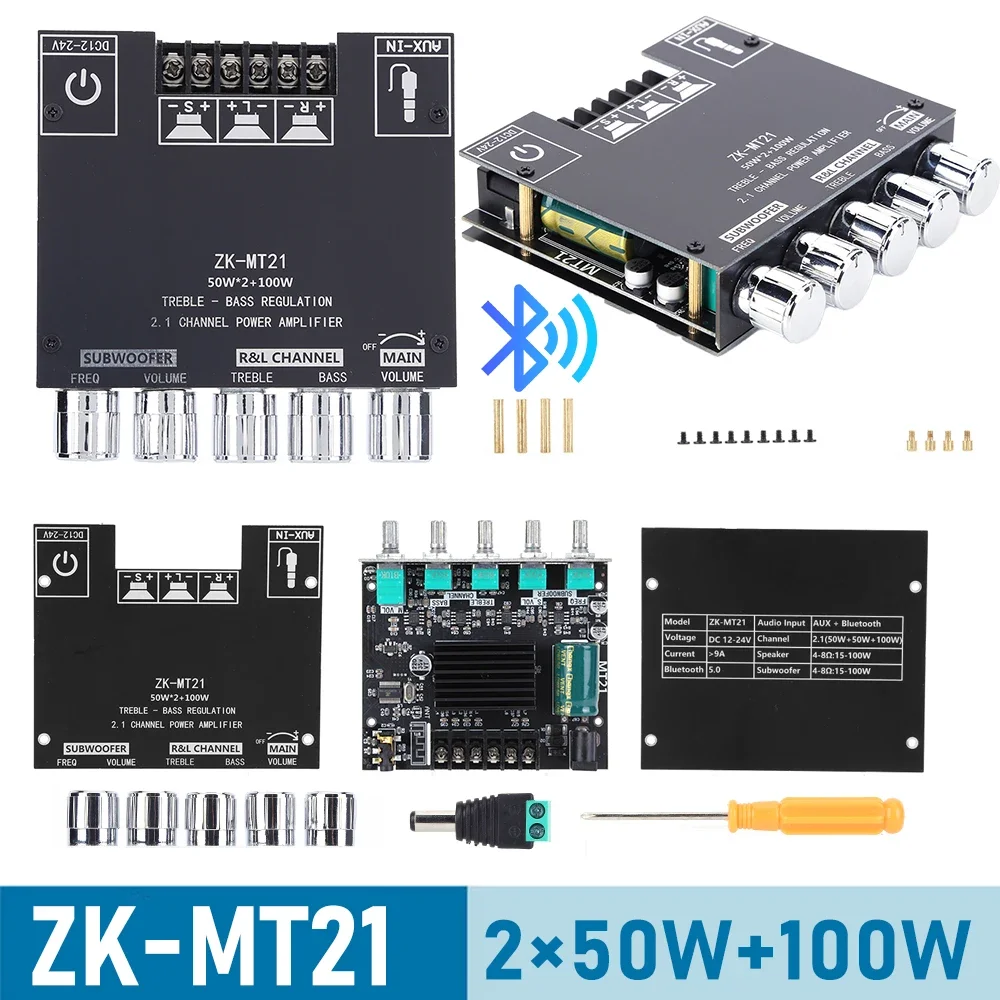 ZK-MT21 Bluetooth-compatible 2.1 Channel Bass Power Subwoofer Amplifier Board