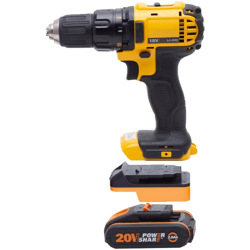 Adaptor/konverter untuk DeWalt 18/20V, alat Li-ion ke Worx 20V 4PIN, aksesori alat listrik adaptor baterai Li-ion