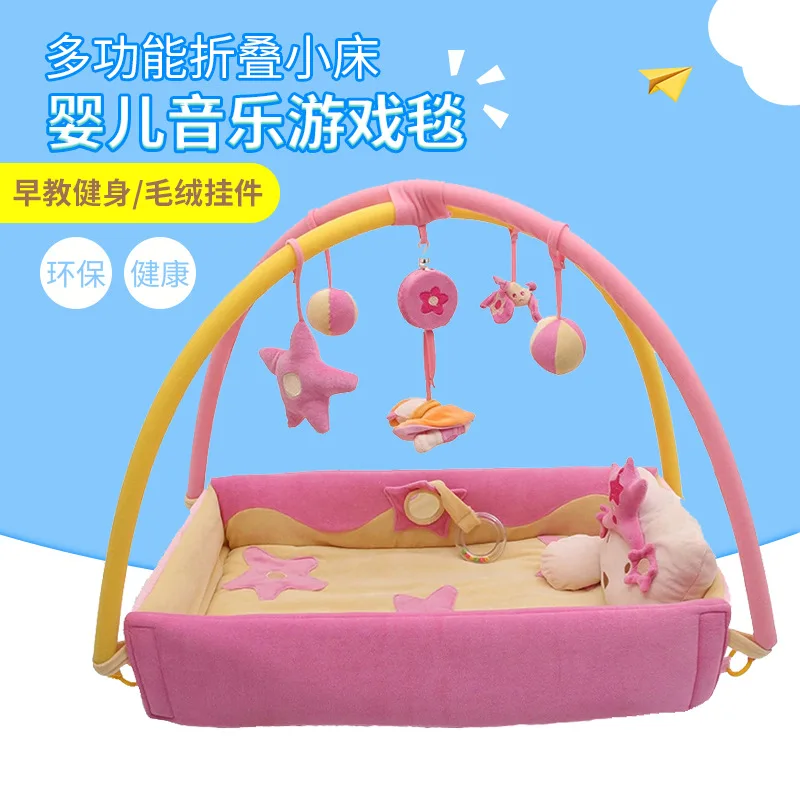 2022 New Baby Super Soft Music Game Blanket Baby Cot Fitness Frame Crawling Mat Educational Toys 0-12 Years Old