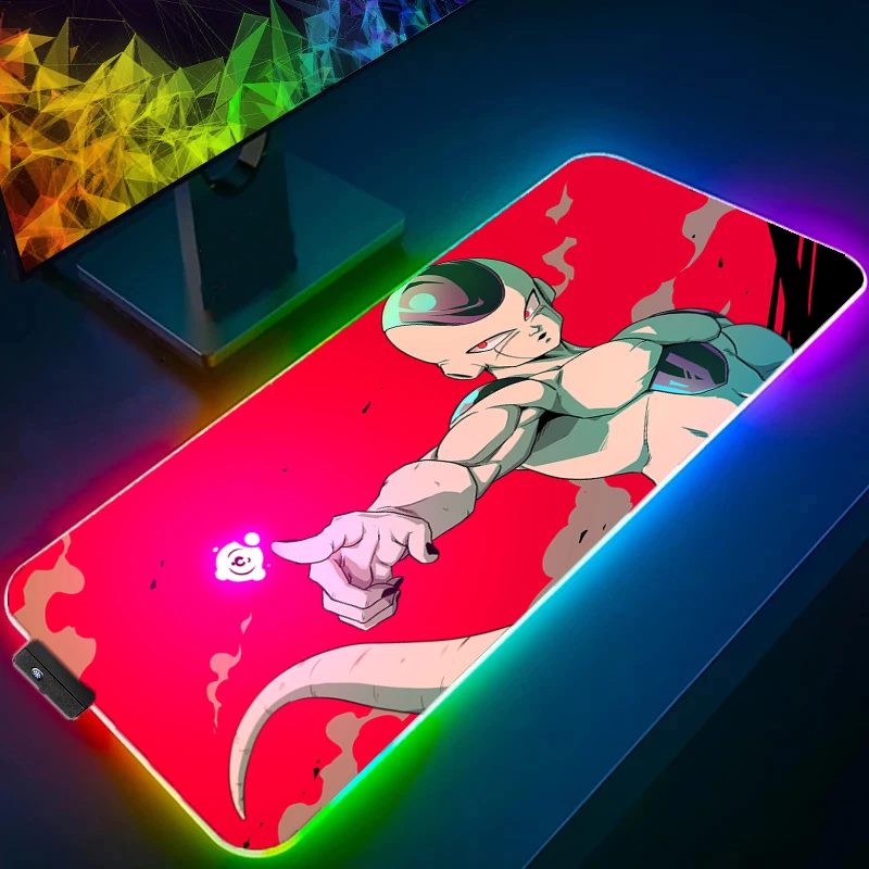 

Dragon Ball Frieza LED Mouse pad Computer Laptop Anime Keyboard RGB Mouse Mat Mousepad Keyboards Gamers Anime Backlight Desk Mat