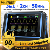 FNIRSI 2C53P Touch Screen Digital Oscilloscope+Multimeter+Signal Generator 3IN1 Dual Channel 50MHZ Automatic Osciloscópio Tools