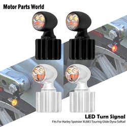 Motorcycle Turn Signal Light Mini Front Rear Brake Run LED Lamp Universal 4 Wires For Harley Sportster Softail Touring For Honda