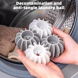 Boule à linge anti-enchevêtrement en silicone, filtre de nettoyage réutilisable pour machine à laver, boule de nettoyage de décontamination pour les réservations