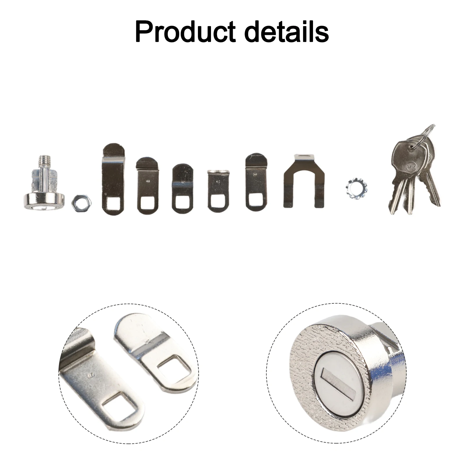 

Mailbox Lock Replacement for L1172C Zinc Alloy Lock Cylinder with 3 Keys 5 Lock Plates for Enhanced Mail Security