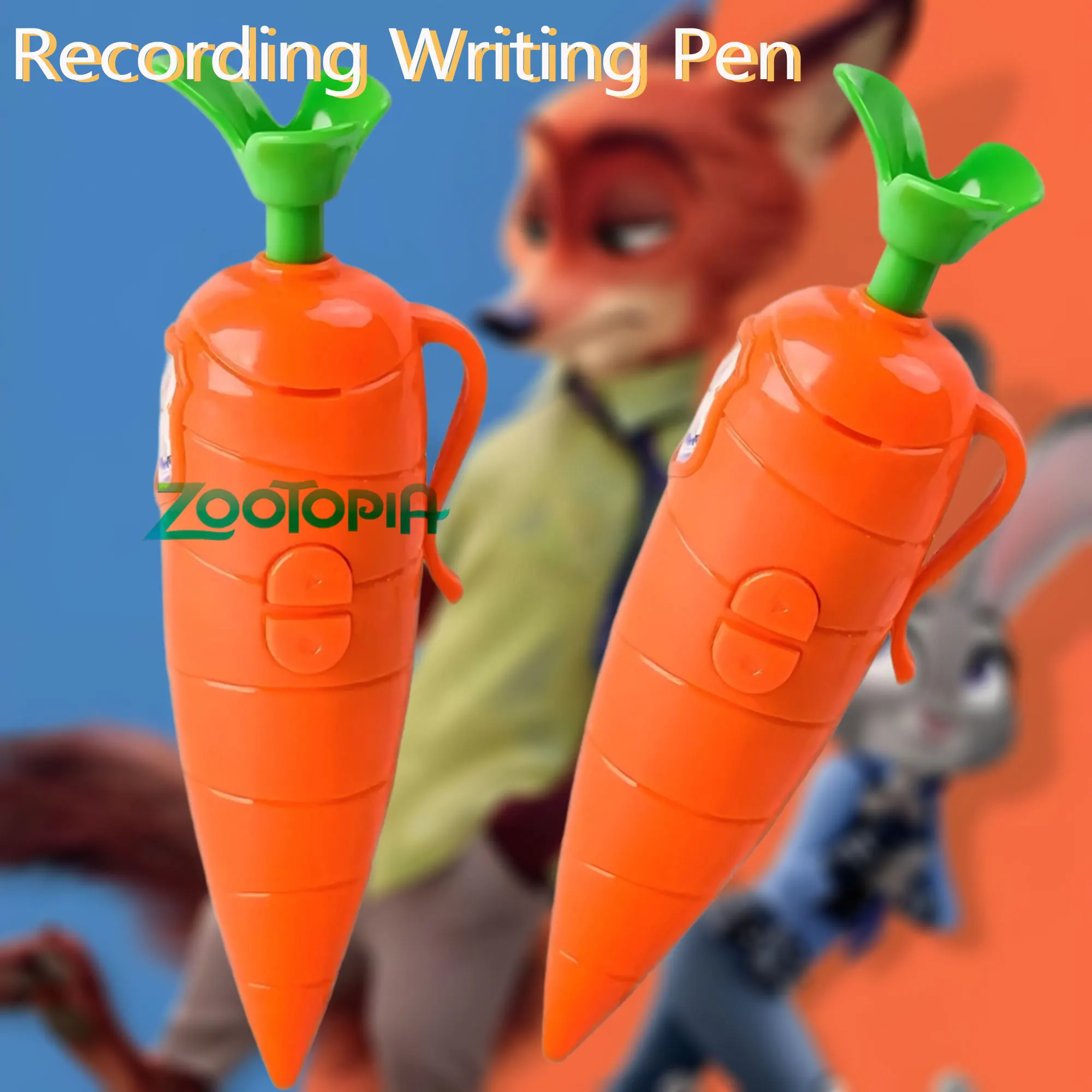 

Зверополис Джуди Хопс Морковь Диктофон Шариковая ручка Милый кролик Ник Лиса Устройство воспроизведения Электронная звуковая игрушка Реквизит для ролевых игр