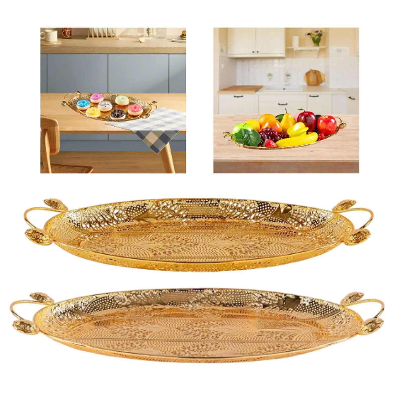 Serving Tray Multifunctional Nordic Snack Tray for Birthday Countertop Party