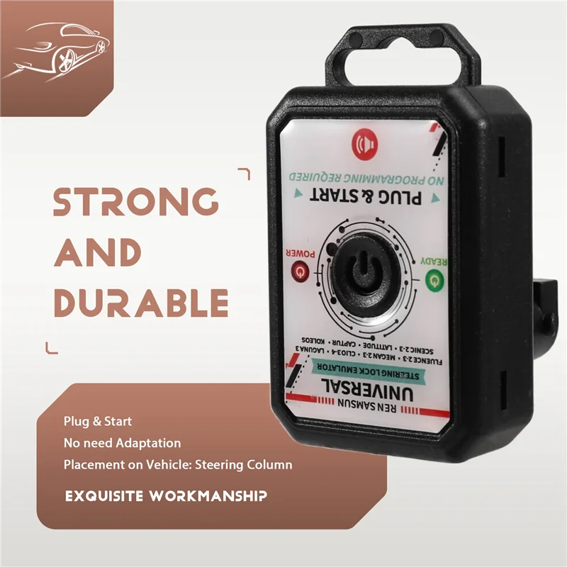 

Симулятор блокировки рулевого управления автомобиля ESL ELV, эмулятор Plug and Start со звуком блокировки для Renault REN Clio Megane Fluence Scenic