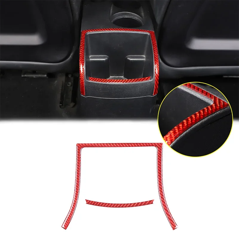 

For Seat Leon 2008-2012 Soft Carbon Fiber Car Styling Car Rear Storage Box Panel Frame Cover Sticker Car Interior Accessories