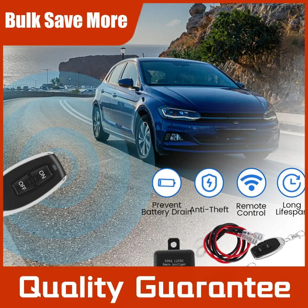 

Car Battery Intelligent Breaker DC 12V Wireless Remote Switch Isolator 200A Cut Off Isolator 433MHz Wireless Disconnect Isolator