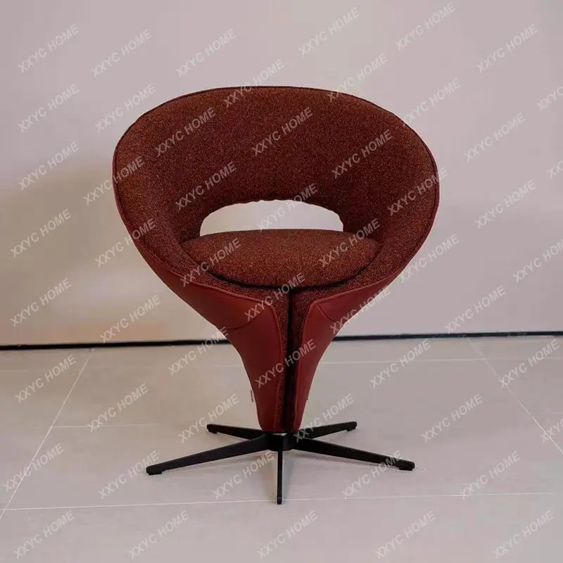 

Q Cone cone single chair creative furniture cashmere cloth art living room bedroom premium makeup chair
