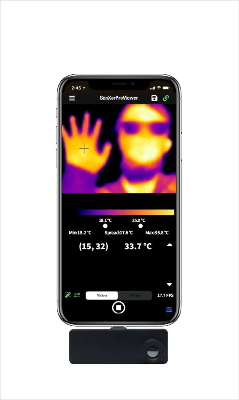 Wärmebildkamera für Mobiltelefone mit Apple iOS-System, Infrarot-Bildtechnologie